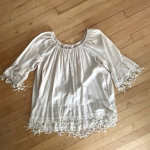 Boutique Blouse- off the shoulder